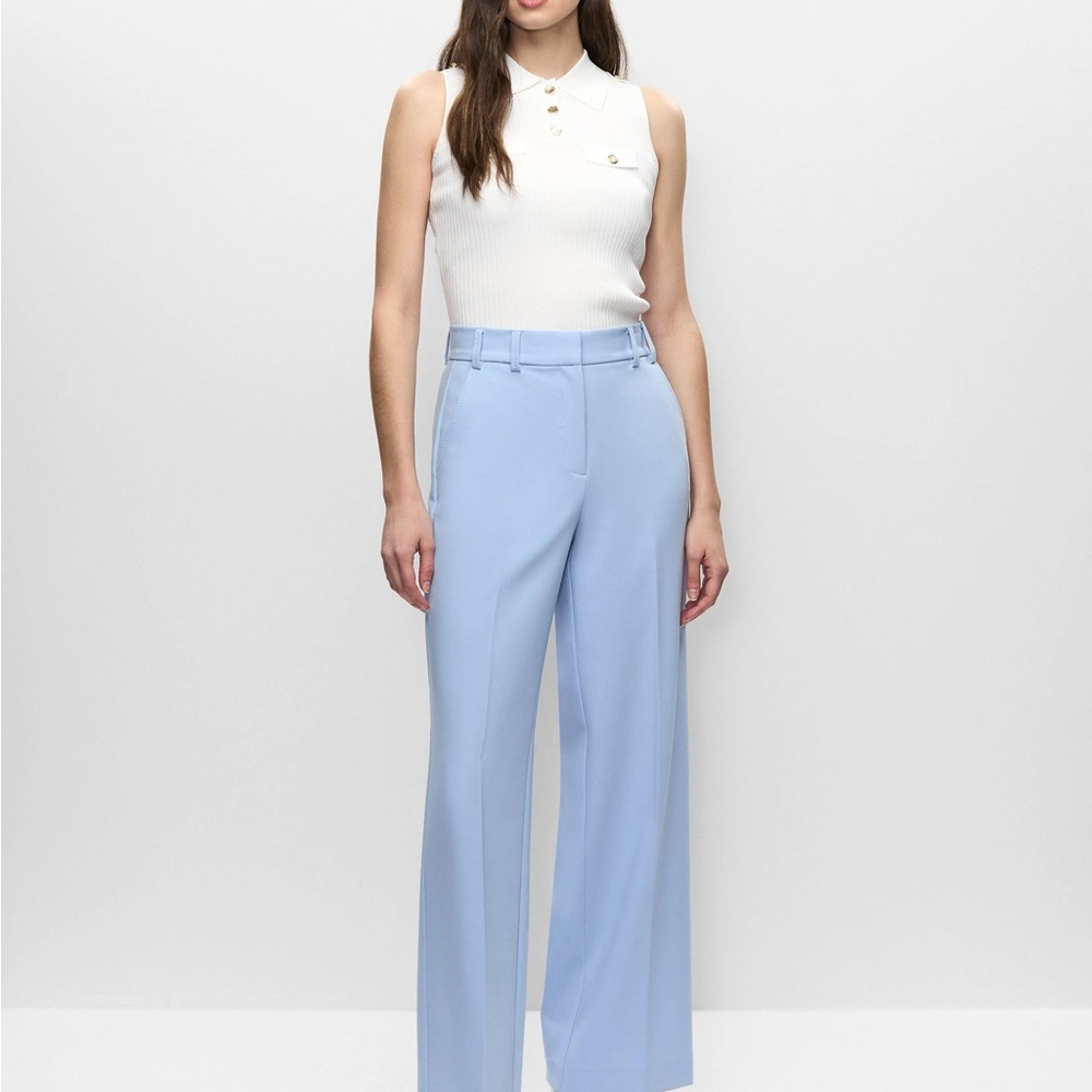 Melanie Lyne Women’s Light Blue Wide-Leg Dress Pants – Size 8 –